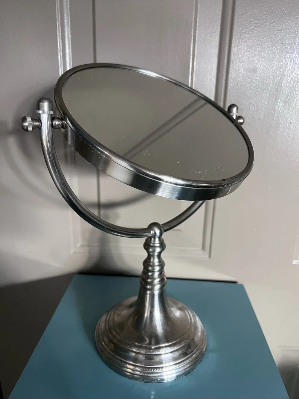 Silver Finish Double-Sided Vanity Mirror - Classic Home Bath